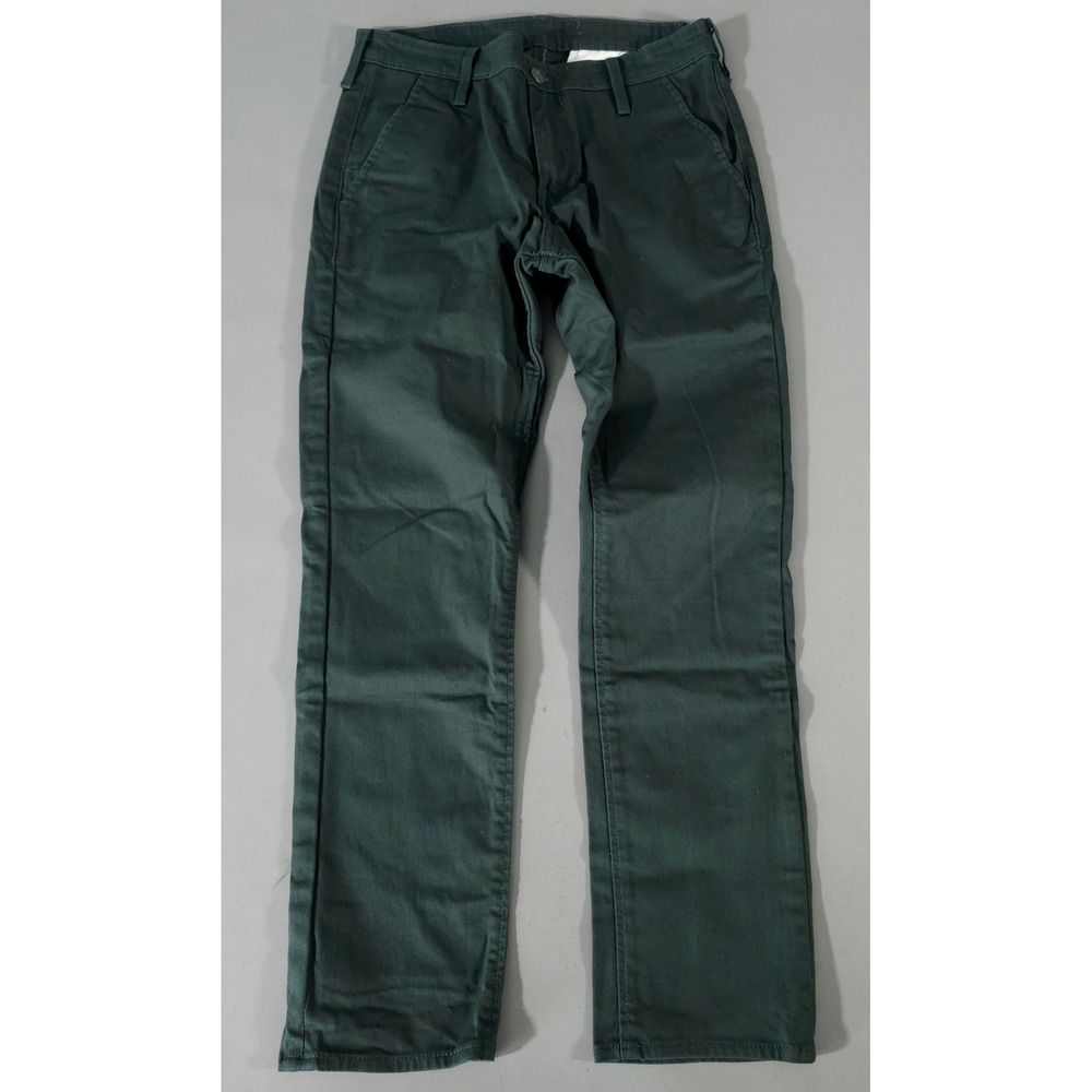 Levi's 511 Slim Fit Chino Pants Men 32x30 Forest Green Gusset Reflective Cycling